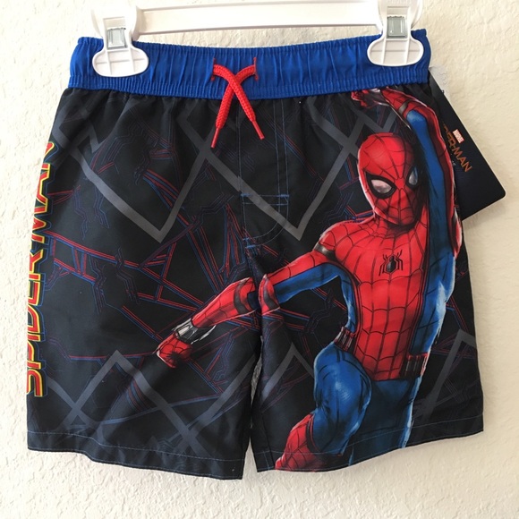 SPIDER-MAN shorts Swim TRUNKS Marvel toddler suit - Picture 1 of 4